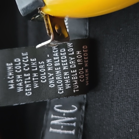 INC Black 5 Button Blazer with Ruffled Collar - Picture 5 of 6